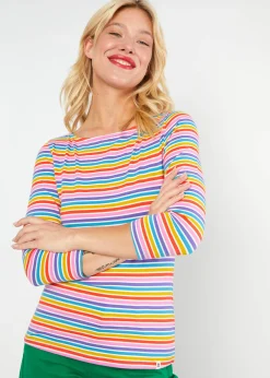 Damen Blutsgeschwister 3/4-Arm|Rundhals|Streifenshirt Oh Marine