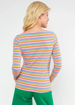 Damen Blutsgeschwister 3/4-Arm|Rundhals|Streifenshirt Oh Marine