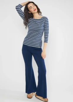 Damen Blutsgeschwister 3/4-Arm|Rundhals|Streifenshirt Oh Marine