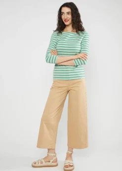 Damen Blutsgeschwister 3/4-Arm|Rundhals|Streifenshirt Oh Marine
