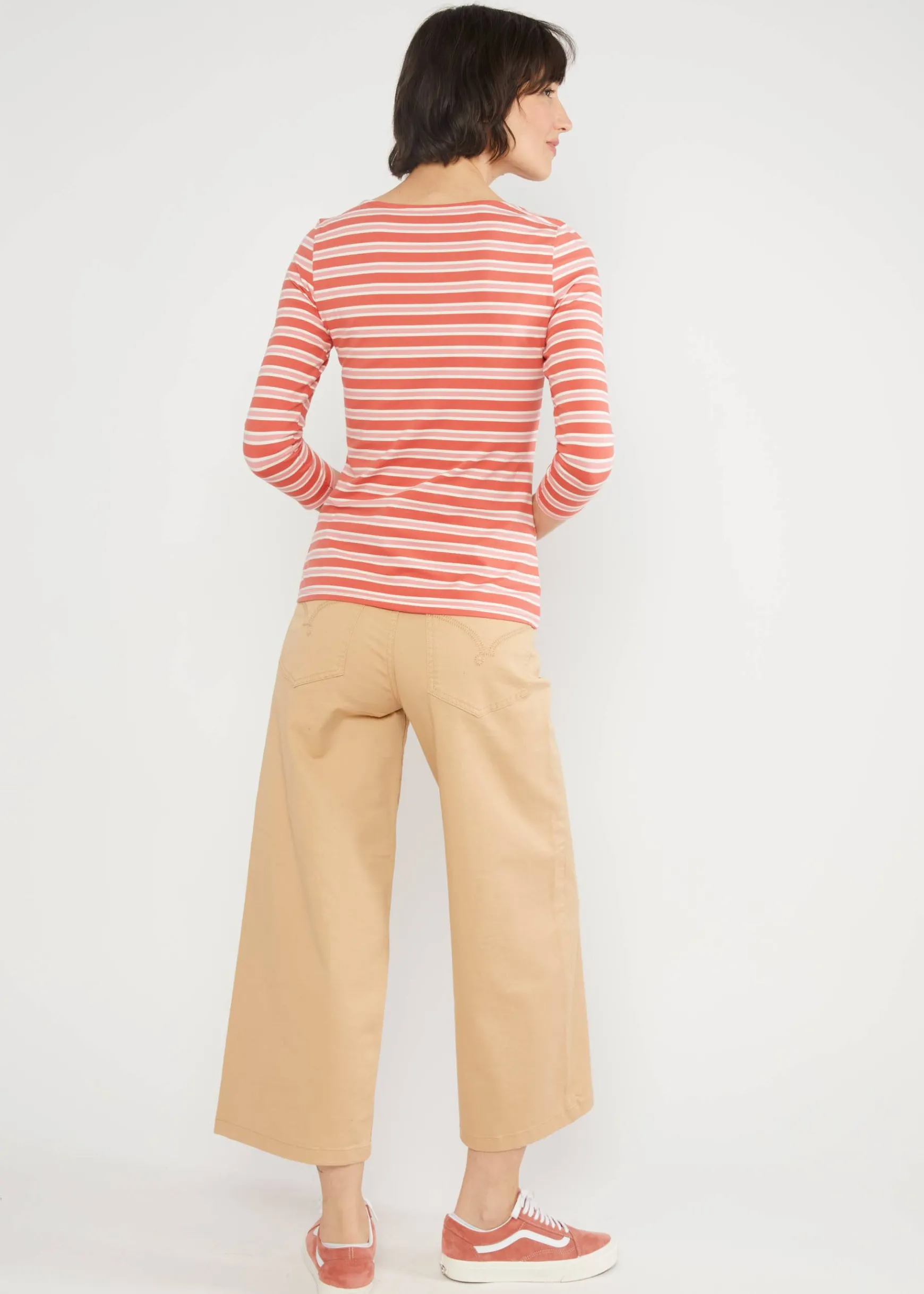 Damen Blutsgeschwister 3/4-Arm|Rundhals|Streifenshirt Oh Marine
