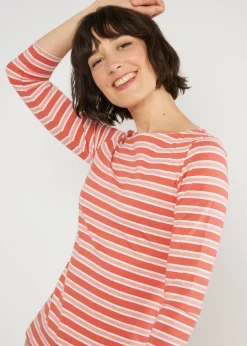 Damen Blutsgeschwister 3/4-Arm|Rundhals|Streifenshirt Oh Marine