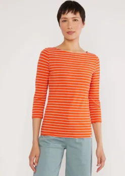 Damen Blutsgeschwister 3/4-Arm|Rundhals|Streifenshirt Oh Marine