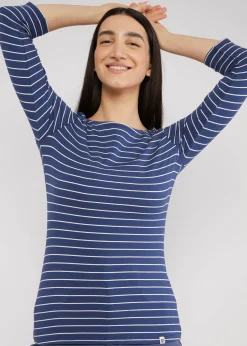 Damen Blutsgeschwister 3/4-Arm|Rundhals|Streifenshirt Oh Marine