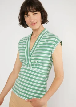 Damen Blutsgeschwister T-Shirts|V-Ausschnitt|Streifenshirt Virgin Venus
