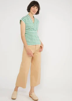 Damen Blutsgeschwister T-Shirts|V-Ausschnitt|Streifenshirt Virgin Venus
