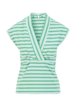 Damen Blutsgeschwister T-Shirts|V-Ausschnitt|Streifenshirt Virgin Venus