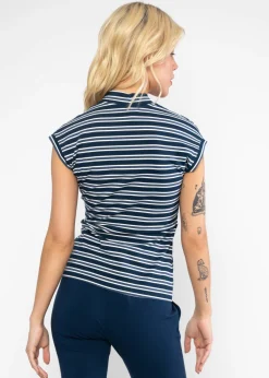 Damen Blutsgeschwister T-Shirts|V-Ausschnitt|Streifenshirt Virgin Venus