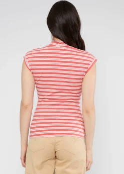 Damen Blutsgeschwister T-Shirts|V-Ausschnitt|Streifenshirt Virgin Venus