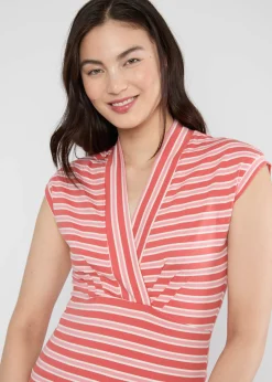 Damen Blutsgeschwister T-Shirts|V-Ausschnitt|Streifenshirt Virgin Venus