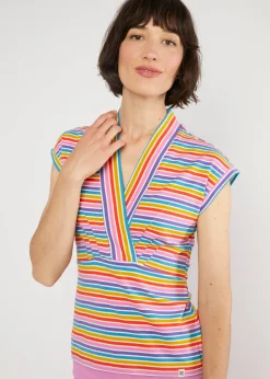 Damen Blutsgeschwister T-Shirts|V-Ausschnitt|Streifenshirt Virgin Venus