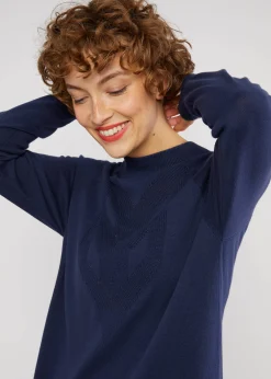 Damen Blutsgeschwister Strickkleider|Knielange Kleider|Strickkleid Braided and Easy
