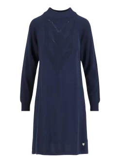 Damen Blutsgeschwister Strickkleider|Knielange Kleider|Strickkleid Braided and Easy