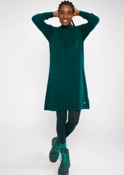 Damen Blutsgeschwister Strickkleider|Knielange Kleider|Strickkleid Braided and Easy