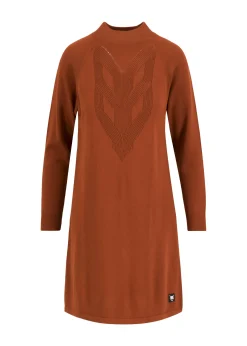 Damen Blutsgeschwister Strickkleider|Knielange Kleider|Strickkleid Braided and Easy