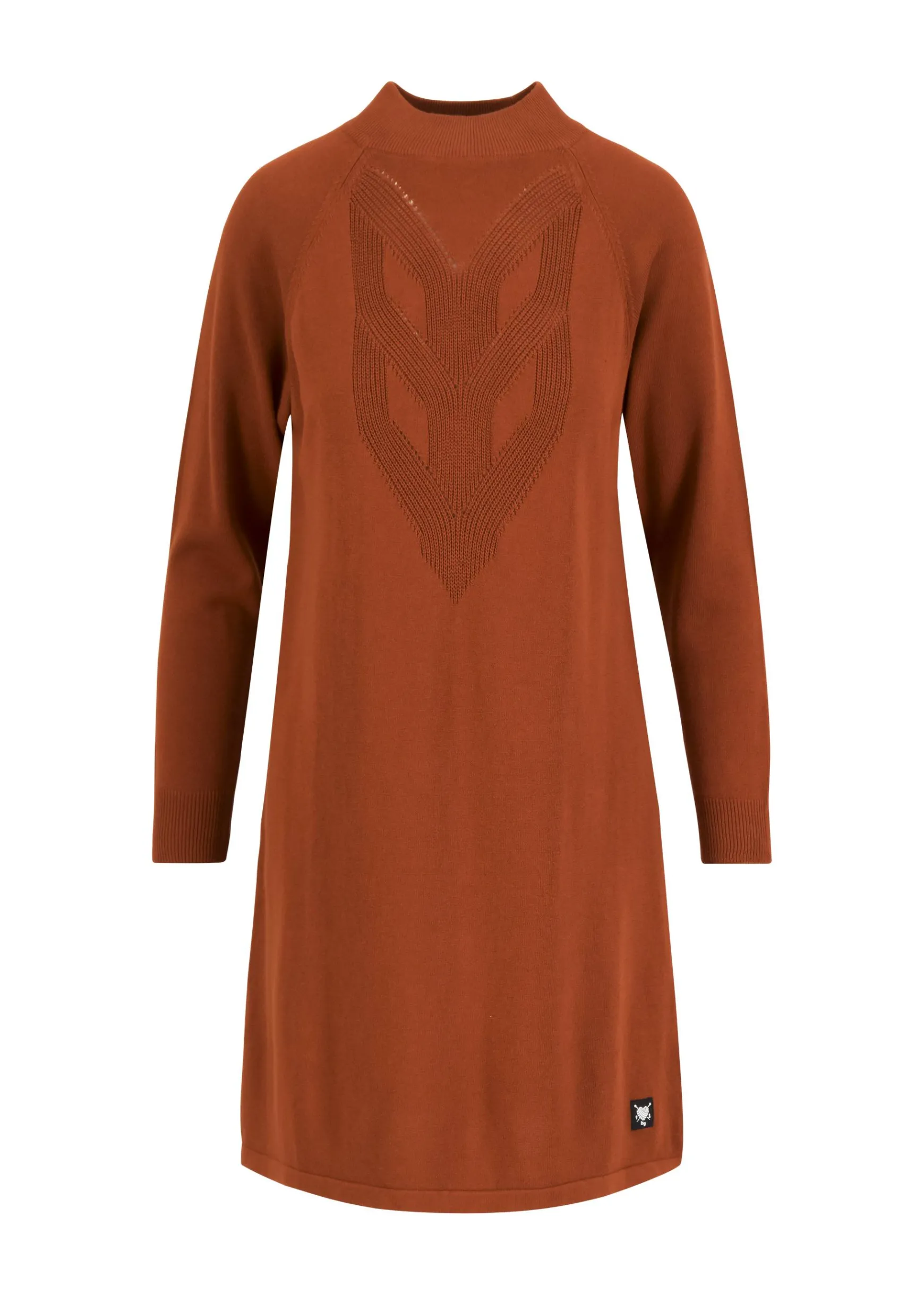 Damen Blutsgeschwister Strickkleider|Knielange Kleider|Strickkleid Braided and Easy