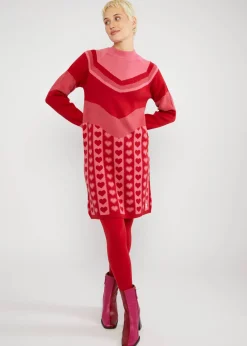 Damen Blutsgeschwister Strickkleider|Knielange Kleider|Strickkleid Scandi woods
