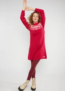 Damen Blutsgeschwister Strickkleider|Knielange Kleider|Strickkleid Scandi woods