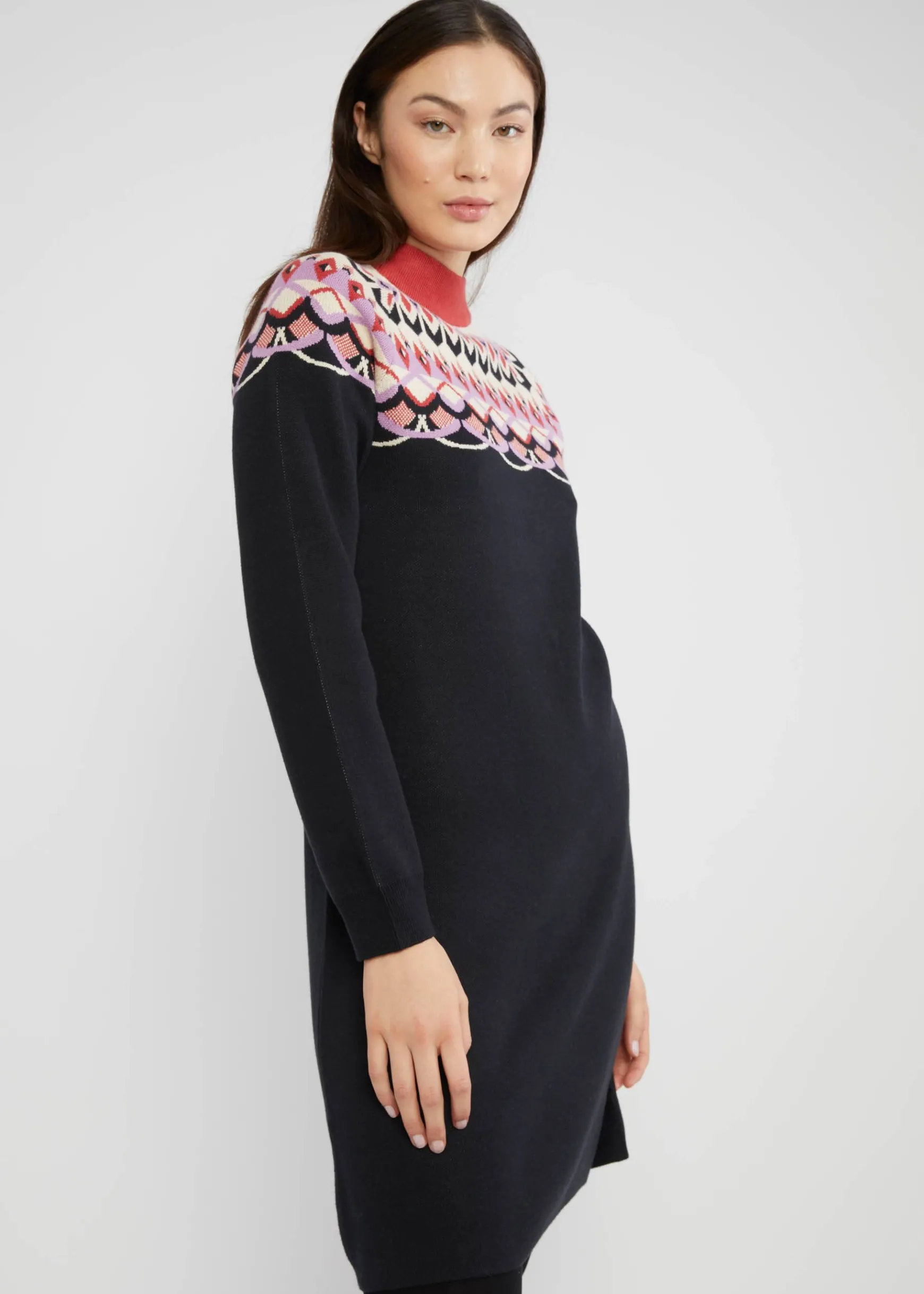 Damen Blutsgeschwister Strickkleider|Knielange Kleider|Strickkleid Scandi woods