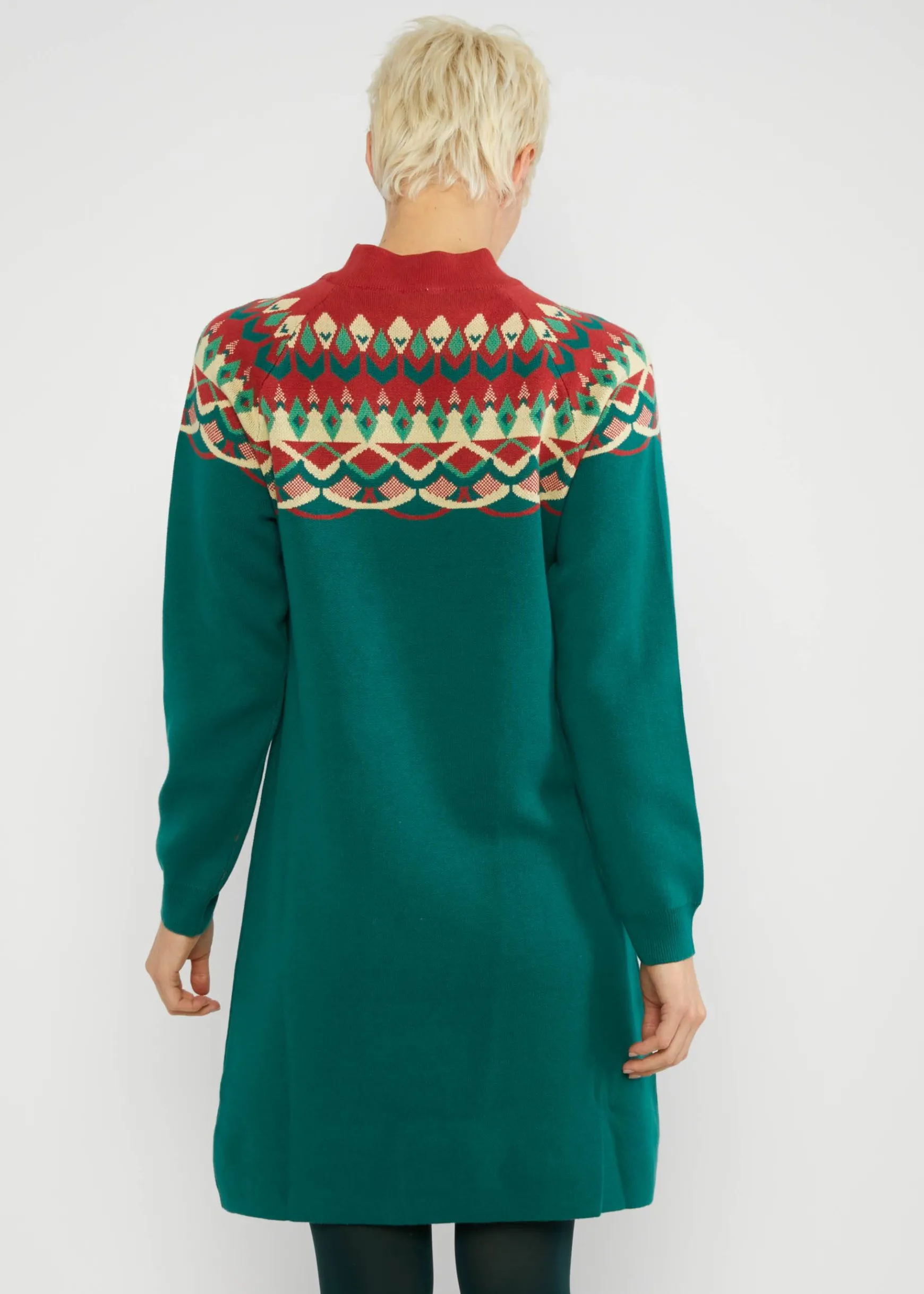 Damen Blutsgeschwister Strickkleider|Knielange Kleider|Strickkleid Scandi woods