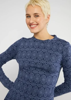 Damen Blutsgeschwister Strickpullover|Longsleeves|Strickoberteil Safe and Warm Turtle