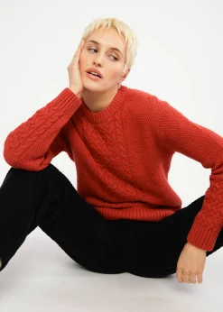 Damen Blutsgeschwister Strickpullover|Strickpullover All about Aran