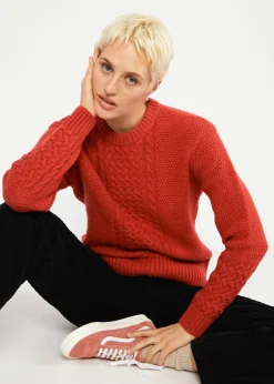 Damen Blutsgeschwister Strickpullover|Strickpullover All about Aran