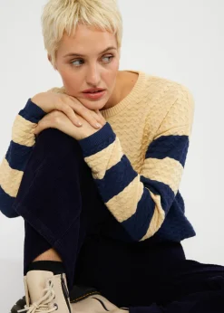 Damen Blutsgeschwister Strickpullover|Strickpullover Chic Promenade