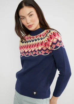 Damen Blutsgeschwister Strickpullover|Strickpullover Cold Day Warm Heart