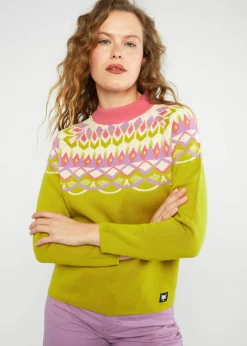 Damen Blutsgeschwister Strickpullover|Strickpullover Cold Day Warm Heart