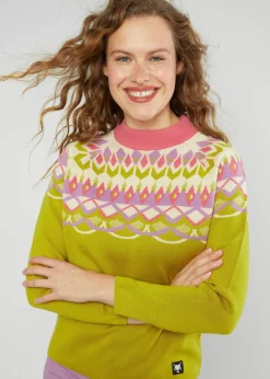 Damen Blutsgeschwister Strickpullover|Strickpullover Cold Day Warm Heart