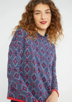 Damen Blutsgeschwister Strickpullover|Strickpullover Warm up Turtle