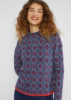 Damen Blutsgeschwister Strickpullover|Strickpullover Warm up Turtle