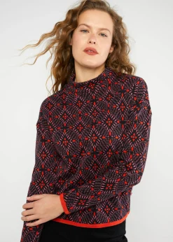 Damen Blutsgeschwister Strickpullover|Strickpullover Warm up Turtle