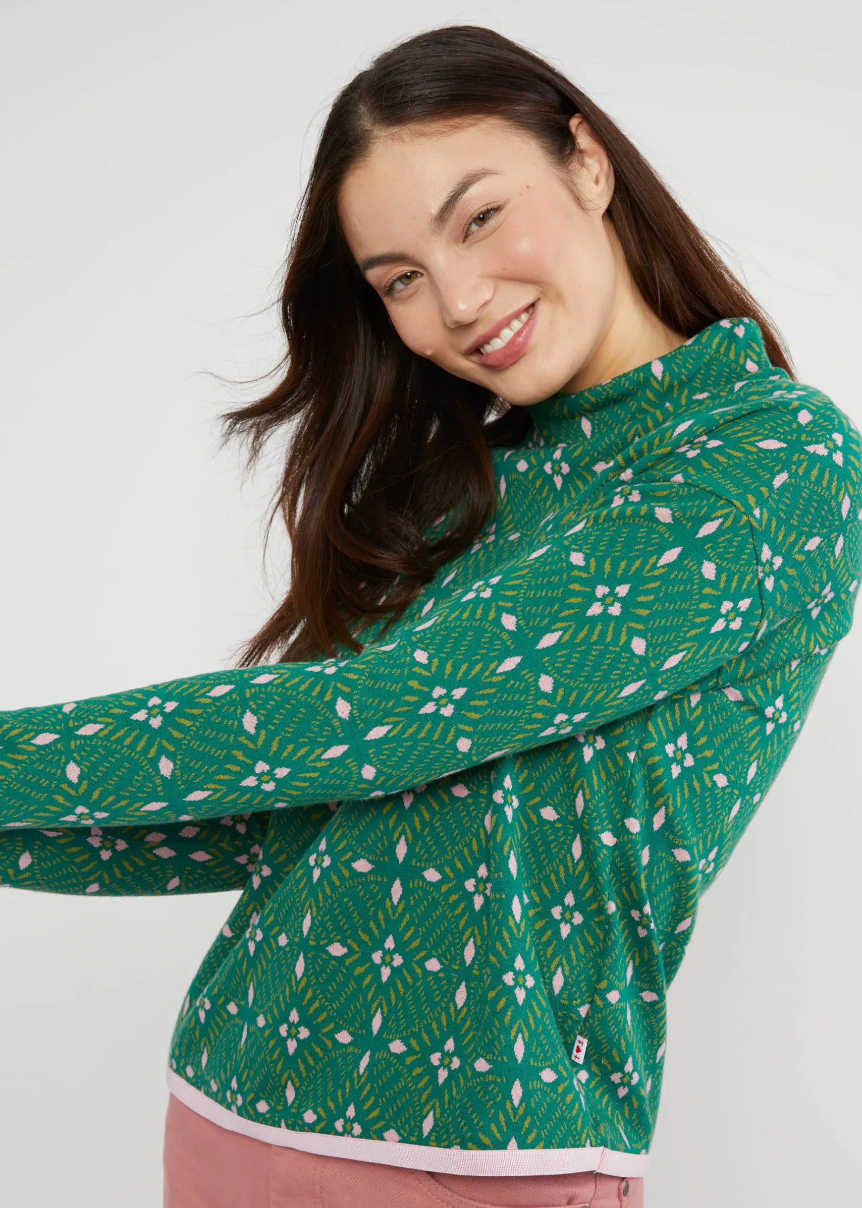 Damen Blutsgeschwister Strickpullover|Strickpullover Warm up Turtle