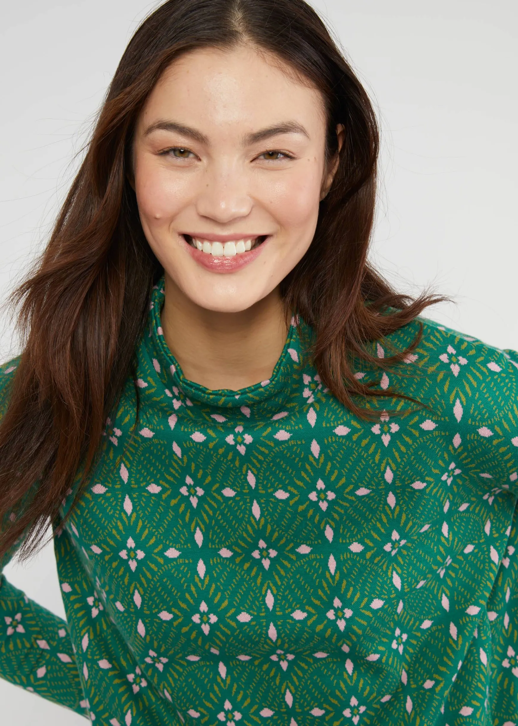 Damen Blutsgeschwister Strickpullover|Strickpullover Warm up Turtle