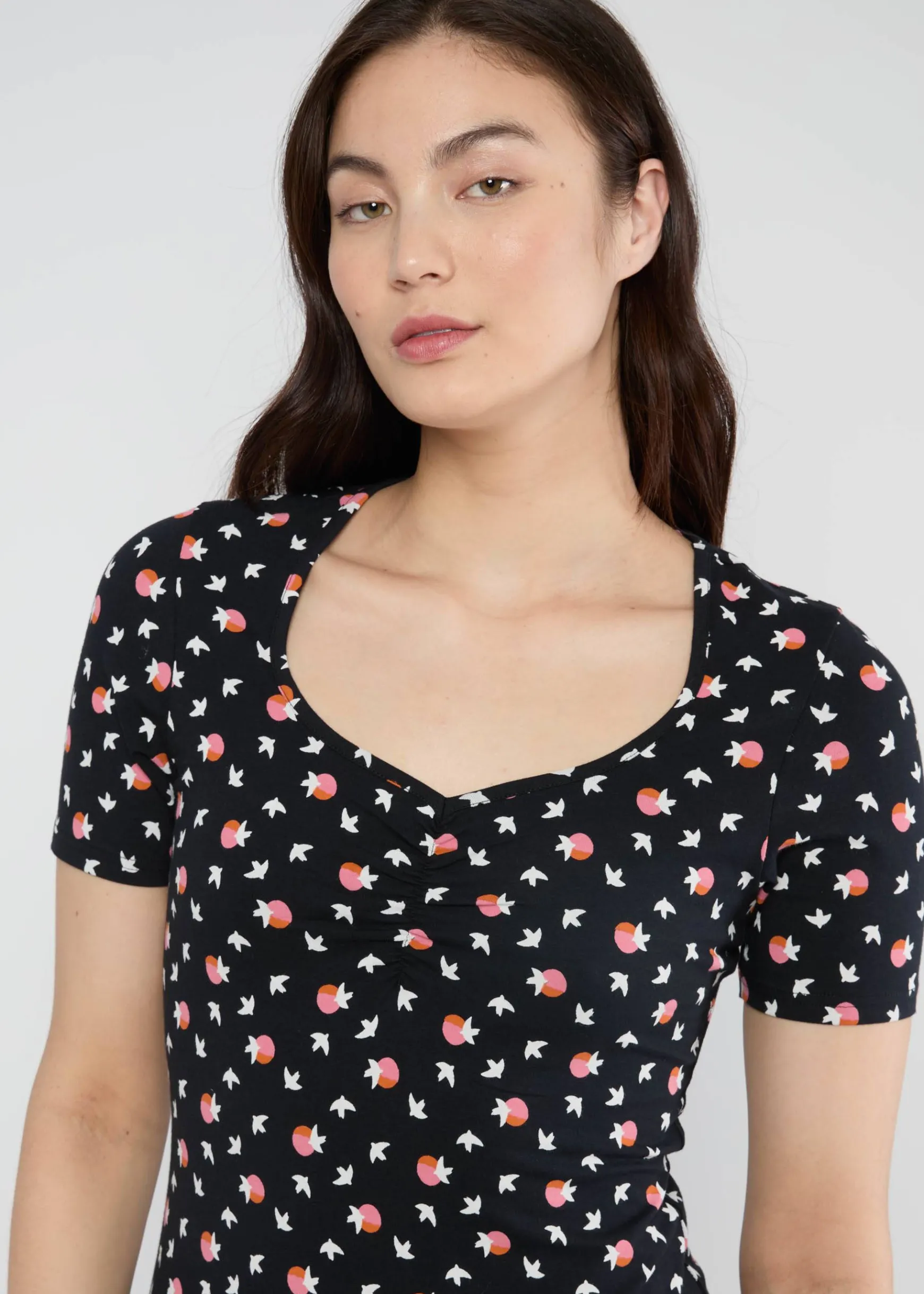 Damen Blutsgeschwister T-Shirts|Rundhals|T-Shirt Balconnet Fu00E9minin