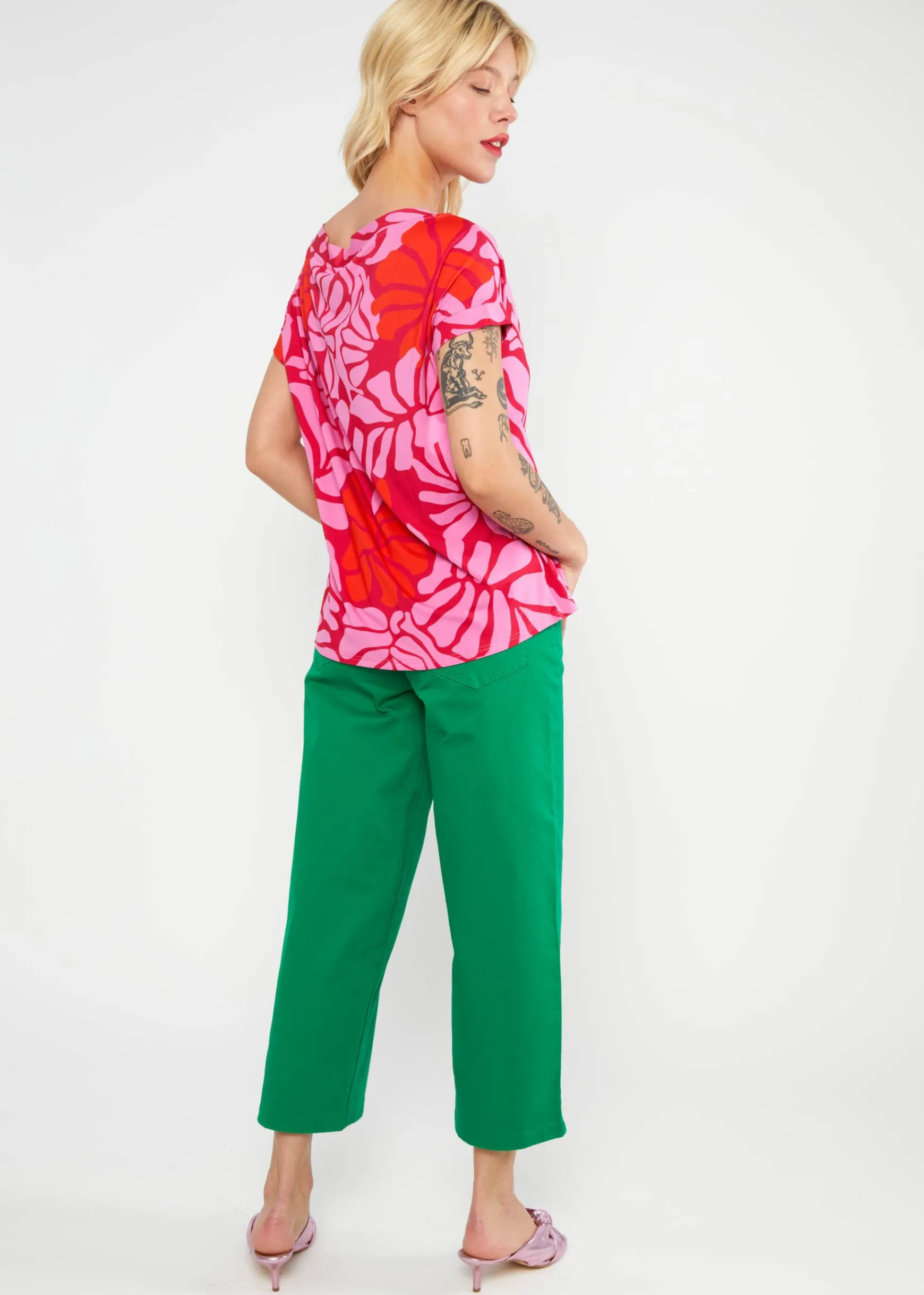 Damen Blutsgeschwister T-Shirts|Rundhals|T-Shirt Flowgirl