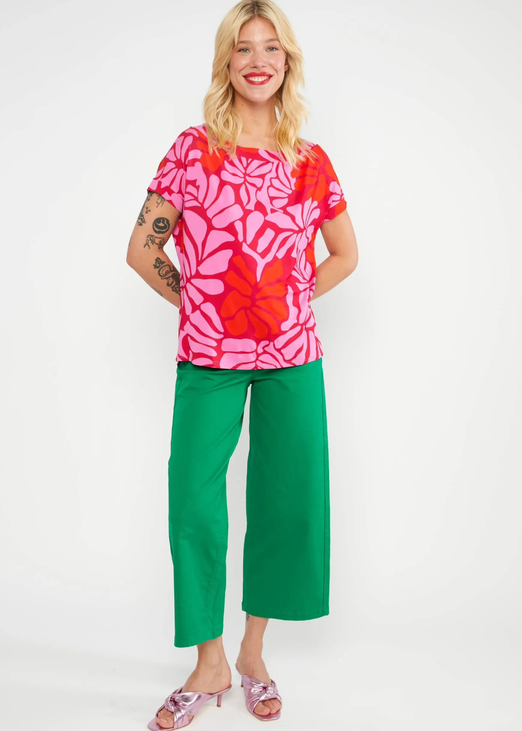 Damen Blutsgeschwister T-Shirts|Rundhals|T-Shirt Flowgirl
