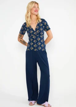 Damen Blutsgeschwister T-Shirts|V-Ausschnitt|T-Shirt Mon Soleil Cache