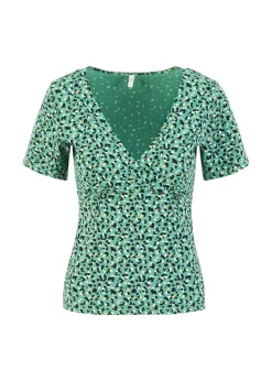 Damen Blutsgeschwister T-Shirts|V-Ausschnitt|T-Shirt Mon Soleil Cache